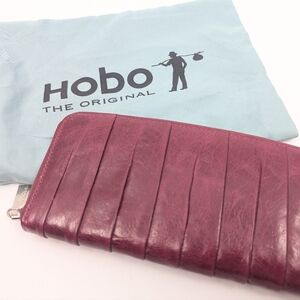 HOBO Adeline 732232 Women's Merlot Leather Wallet Zipper Dust Bag